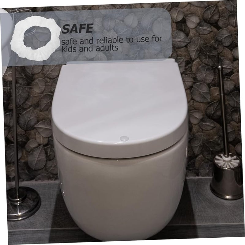 أغطية مقاعد المرحاض القابلة للتخلص منها 50 قطعة، مناسبة للسفر للمراحيض العامة والفنادق والمطارات - Image 2